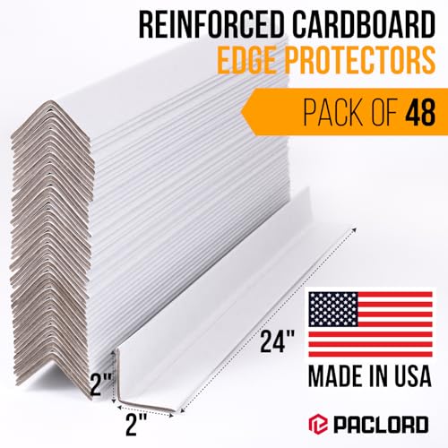 24" x 2" x 2" Reinforced Cardboard Edge Protectors, Pack of 48 - color: Thickness: 0.12", size: Pack of 48