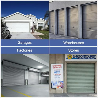 Premium Garage Door Bottom Seal - 18ft Weatherproof EPDM Rubber, Easy Install, Blocks Drafts/Rain/Rodents, Noise-Reducing & Energy Saving - color: with Track, size: 18 Feet
