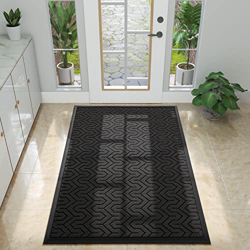 Yimobra Large Indoor Outdoor Mats for Front Door, Black, 47x32 - color: Black, size: 47x32 Inch