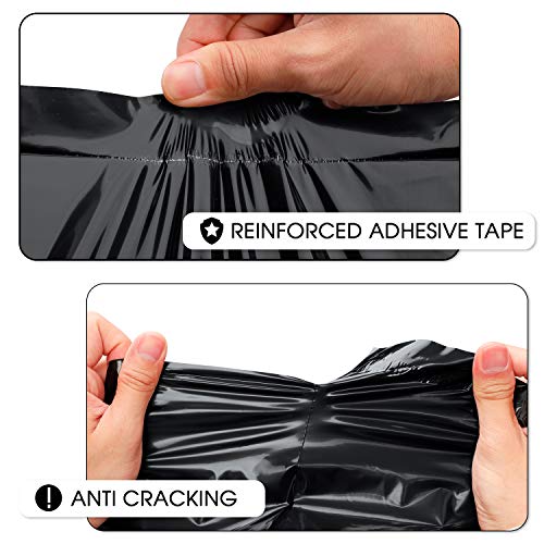 Metronic Poly Mailers 14.5x19 200Pcs Large Shipping Bags for Clothing Black - color: Black, size: 14.5x19 200PC