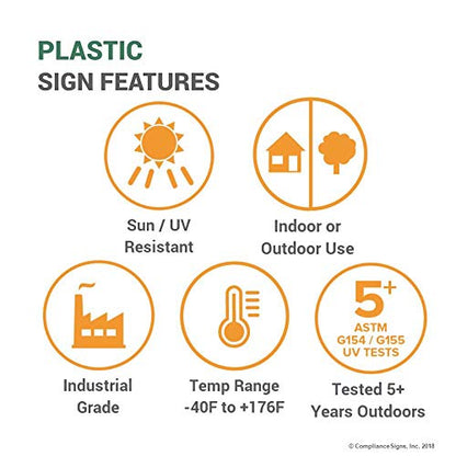 ComplianceSigns.com Vertical Notice This is A Food Preparation Area OSHA Safety Sign, 10x7 inch Plastic for Safe Food Handling (Pack of 2) - size: 10x7 inches (Pack of 2)