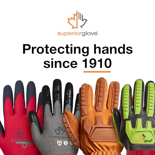 Superior Glove Endura Cut and Water Resistant Leather Work Gloves for Men & Women – 378GOBKL Medium (Pack of 1 Pair) - size: Medium (Pack of 1)
