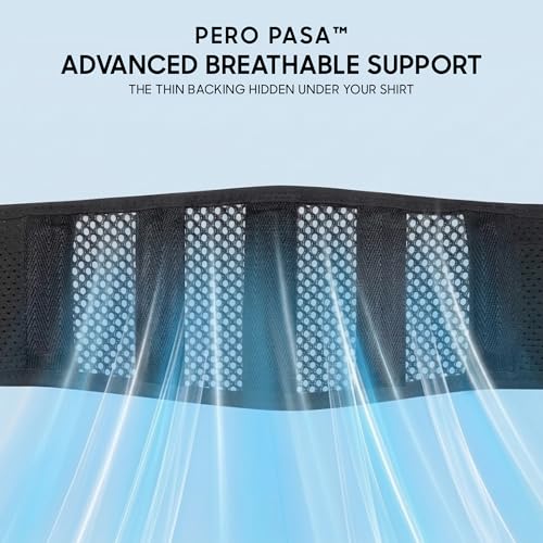 Lower Back Brace for Women and Men, Adjustable Back Brace with Back Support Belt and Back Support Brace, Slim Breathable Lumbar Support for Daily Stability, Back Braces L/XL(Waist:42''-52'')