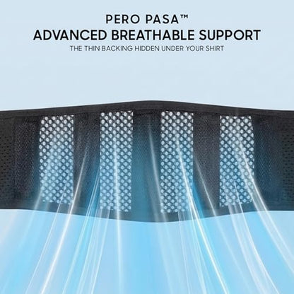 Lower Back Brace for Women and Men, Adjustable Back Brace with Back Support Belt and Back Support Brace, Slim Breathable Lumbar Support for Daily Stability, Back Braces L/XL(Waist:42''-52'')