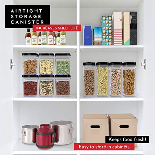 DWËLLZA KITCHEN Airtight Food Storage Containers with Lids – 4 Piece Set Air Tight Kitchen Storage Containers Clear Pantry Organization and Storage Set BPA-Free - Keeps your Food Fresh & Dry - color: 03 - 1.4 Liters (Set of 4)