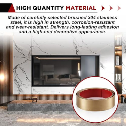 1 Pack 4 x 240 Inch Stainless Steel Kick Plate, Brushed Rose Gold - color: Rose Gold, size: 4 x 240 Inch