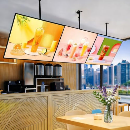 Wall Mounted LED Menu Light Box, 3D Slim Snap Frame Light Box Billboard, Restaurant Coffee Beverage Shop Display Board Sign, With Telescopic Rod (15.7"x23.6"/40cmx60cm) - size: 15.7"x23.6"/40cmx60cm