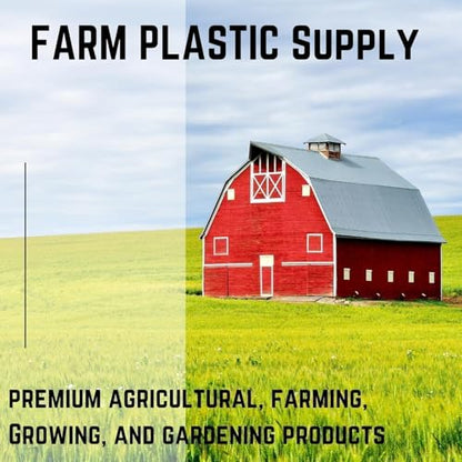 Farm Plastic Supply - String Reinforced Silage Cover Black/White - 12 Mil - Heavy Duty Polyethylene Plastic for Silage, Bunker Cover for Farming, Agriculture (24' x 25') - size: 24' x 25'