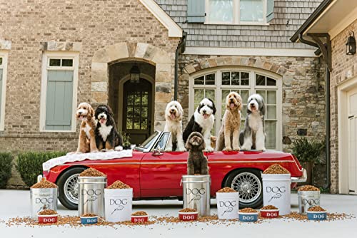 Harry Barker Classic White Dog Food Storage Canister – Large, Airtight Stainless Steel Pet Food Container, Holds Up to 40 lbs Dry Dog Food, Kitchen Counter & Pantry Storage - White - color: White