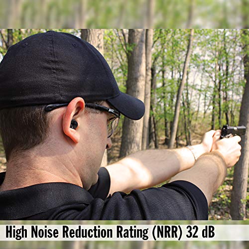 Mack's Covert Ops Soft Foam Shooting Ear Plugs, 7 Pair Plus Travel Case - 32 dB High NRR, 37dB SNR - Comfortable Earplugs for Hunting, Tactical, Target, Skeet and Trap Shooting (Pack of 2) - size: 7 pair (Pack of 2)