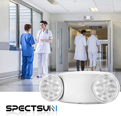 SPECTSUN 10 Pack LED Emergency EXIT Sign Lighting Combo- 120-277V Emergency Exit Lights for Home Power Failure-UL 924 Certified Commercial Emergency Light Fixtures,Ebulb Led Light Bulb - size: 10 Pack
