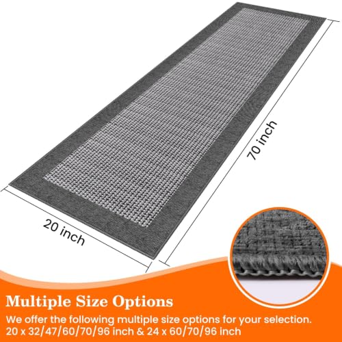 StepRite Kitchen Rugs, Kitchen Mats for Floor, 70"x20" Non-Slip Machine-Washable Kitchen Throw Rug, Absorbent Kitchen Runner Rugs Office, Kitchen Sink Standing Desk Mat, Kitchen Decor Carpet, Grey - color: Grey, size: 70"x20"