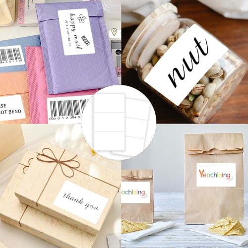 3 X 5 Inch Removable Labels for Storage Bins, 120 Pcs Labels for Storage Bins,Tear Resistant No Residue Storage Bin Label, Matte White Blank Box Stickers for School, Home, Business - size: 3×5 inch