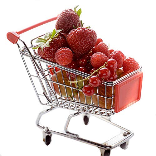 Shindel Mini Shopping Cart, Red Handle & Sign
