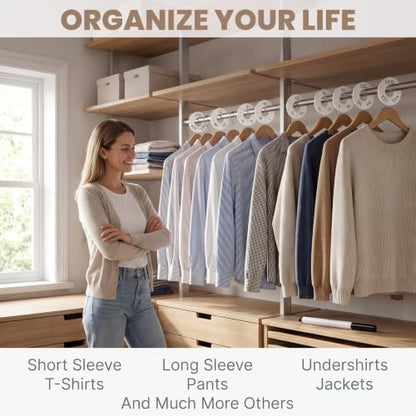 24 Pcs Size Clothing Rack Dividers, Plastic Size Markers for Clothing Racks