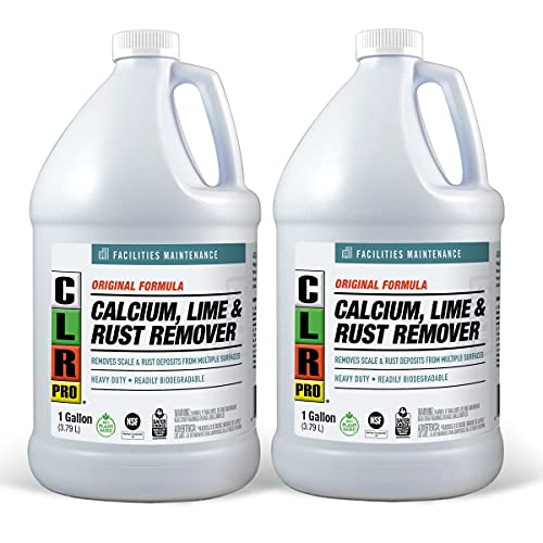 CLR PRO Calcium, Lime and Rust Remover, 1 Gallon Bottle (Pack of 2) - size: 128 Ounce (Pack of 2)