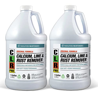 CLR PRO Calcium, Lime and Rust Remover, 1 Gallon Bottle (Pack of 2) - size: 128 Ounce (Pack of 2)