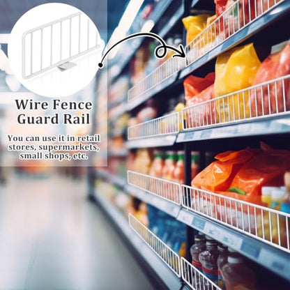 Yaocom 10 Pcs Gondola Shelf Fence 36x3'' Retail Front Wire Guard, White - color: White, size: 36" x 3"