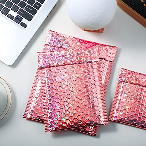 50 Pcs Bubble Mailers 3 Sizes, Bubble Shipping Envelopes, Glitter Rose Gold - color: Glitter Rose Gold
