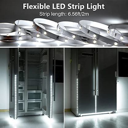 WOBANE LED Closet Light Motion Activated, White Battery Powered LED Strip - color: White, size: 6.56ft White