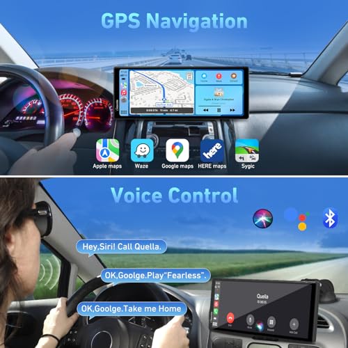 CARPURIDE 9.26 Inch Carplay Screen for Car with Backup Camera - size: 9.26 inch