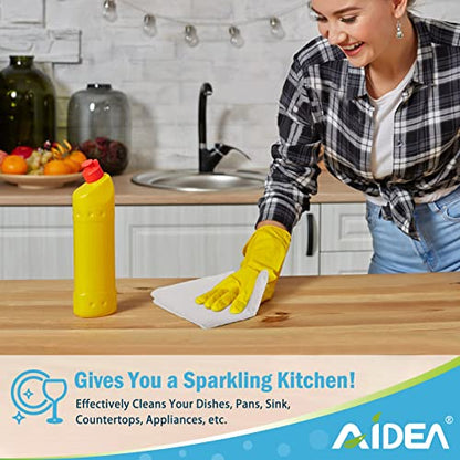 AIDEA White Microfiber Cleaning Cloth, 50PK, Cleaning Rags 11.5"x 11.5" - color: White