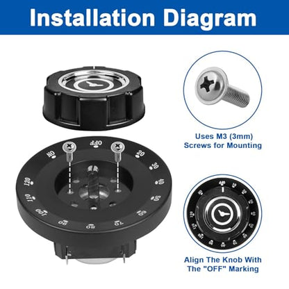 Battery Charger Timer Kit, 120 Minutes Mechanical Timer with Hold Position
