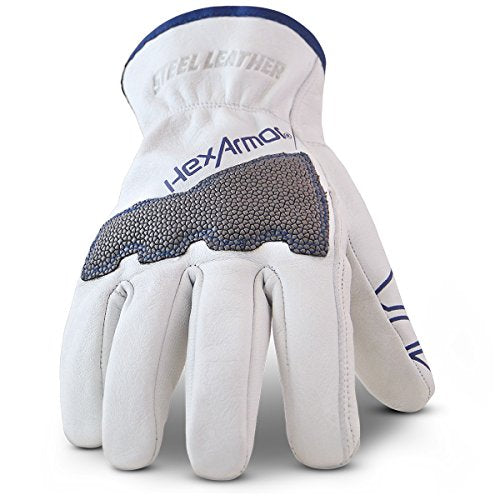 HexArmor | Traditional Style | Abrasion Resistant Knuckle Patch| Steel Leather | Work Gloves | Heavy Duty 5033 | Large - color: 5033 | Steelleather A6, size: Large