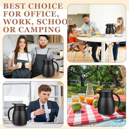 Norme 2 Pcs Thermal Coffee Carafe Creamer, Black, 17 oz - color: Black, size: 17 oz