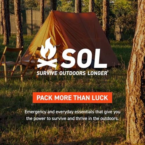 SOL Thermal Bivvy with Rescue Whistle, Silver, 80% Heat, 84" x 34"