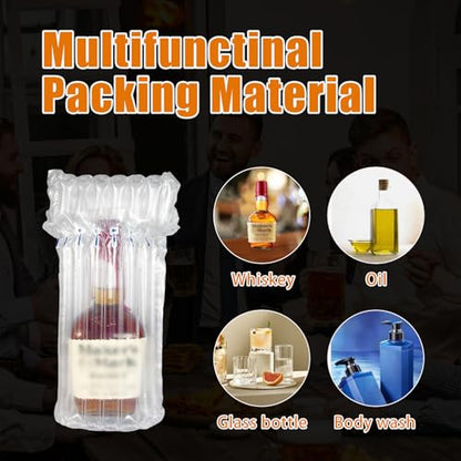 Whiskey Bottle Travel Protector Bags, Conilly Inflatable Air Column Packaging Bubble Bag with Free Inflator Pump, Reusable Whiskey Bottle Protector, Safe Choice for Whiskey Transportation (10)