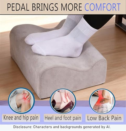 Work Foot Rest Under Desk,Comfort Foot Rest for Couch - color: Light Grey