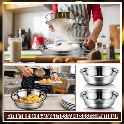 Nuogo 4 Pcs Stainless Steel Mixing Bowls Large for Salad, 11 Inch 3.4 Qt - size: 11 Inch (3.4 Qt)