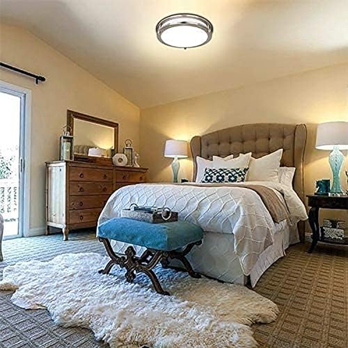 hykolity 10 inch Flush Mount LED Ceiling Light Fixture,1100LM - color: Brushed Nickel, size: 10-inch