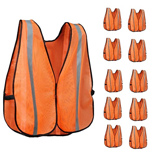 KAYGO Reflective High Vis Safety Vest Mesh for Men and Women KG0008 - color: Orange