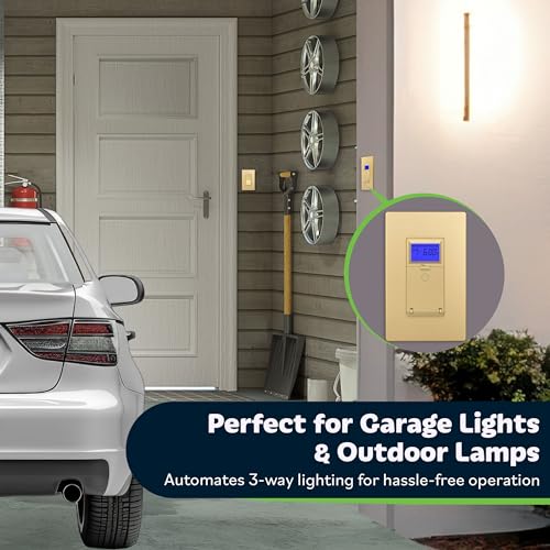 TOPGREENER Digital Astronomic Timer Switch, 7-Day Programmable Sunrise Sunset Timer for Lights, Fans, & Motors, Single-Pole or 3-Way, Neutral Wire Required, UL Listed, TGT01-HN-GD, Gold - color: Gold, size: New Version