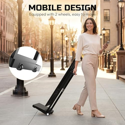 43" Digital Signage Display Kiosk, 4K UHD Anti-Glare LCD Advertising Screen, Portable Floor Standing Auto AD Player Android14 App-Based Control with USB/HDMI/WiFi, Bluetooth 5.3 - size: 43 Inch