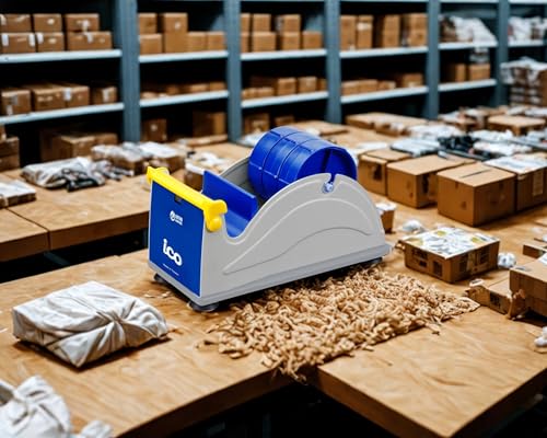 by Excell Triple Premium Extra Wide Metal Multi-Roll Desktop Tape Dispenser