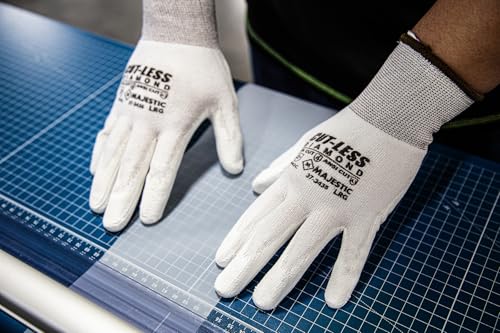 Majestic Cut-Less Dyneema Glove with Polyurethane Palm | 12 Pairs - XXL | 13 Gauge Liner, ANSI A3, Lightweight Comfort, Breathable, White/White | for Automotive, Industrial, Manufacturing | 37-3435 - size: XX-Large