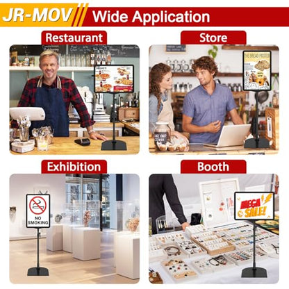 Table Top Sign Holder 8.5 x 11, Adjustable Floor Sign Holder Stand - size: 8.5"x11" 6 Pack
