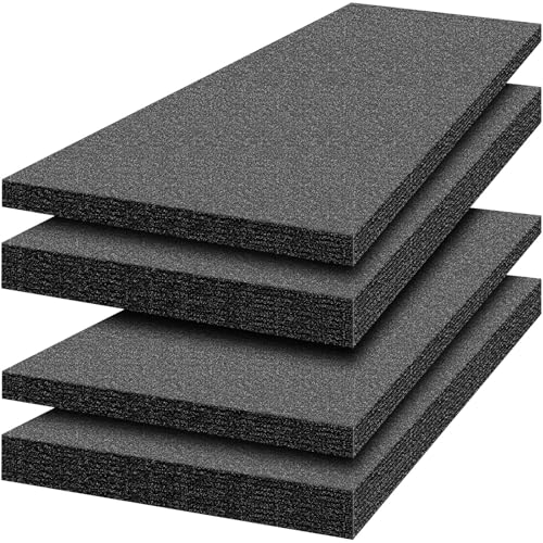 Yaomiao 4 Sheets Polyethylene Foam Black Packing Inserts, 4 Sheets