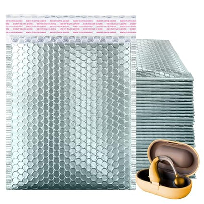 ABC PACK & SUPPLY Metallic Bubble Mailers, Ice Blue 9.5 x 13.5 Inch Self Seal Padded Envelopes, Pack of 100 Bubble Packaging Envelopes for Shipping and Mailing - color: Ice Blue, size: 9.5" x 13.5" / 100 Pack