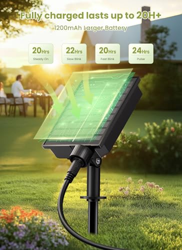 Brightown 37FT Solar String Lights Outdoor, IP65 Waterproof, Remote, Timer - size: 37Ft