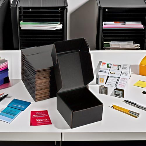 6x6x4 Black Shipping Boxes for Small Business, Packing, 25 Pack - color: Black, size: 6x6x4 Inch
