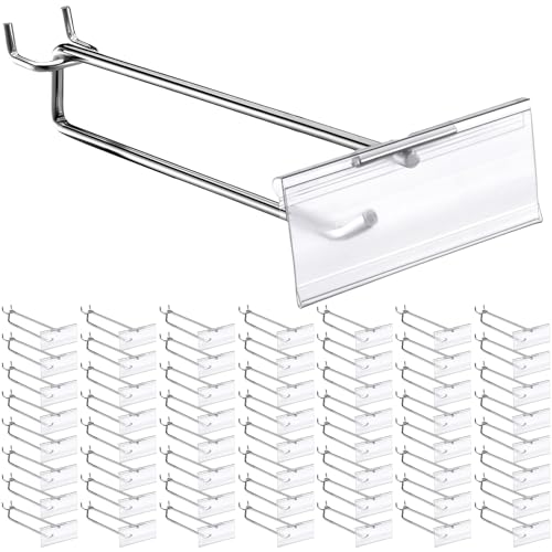 Thyle 100 Pcs Metal Scan Hook with Price Tag for Pegboard, 8 Inch - size: 8 Inch