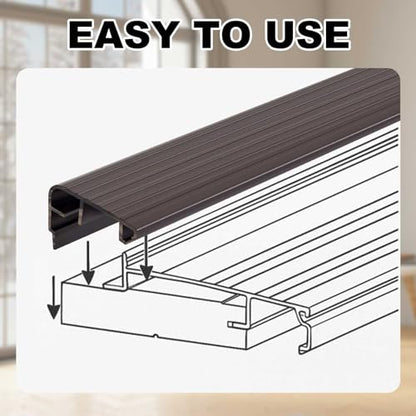 4 Pcs 36" L Fixed Vinyl Sill Threshold Cap 1-5/32 Inches High, Dark Brown - color: Dark Brown, size: 1-5/32,36 Inch