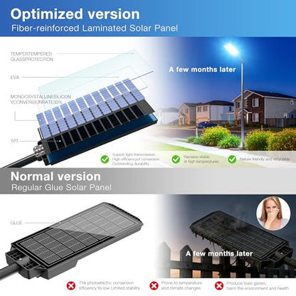 OKPRO Solar Street Light Outdoor, IP66 Waterproof Solar Lights Outdoor - size: 10000-2P