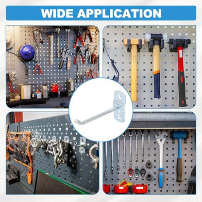 uxcell 10pcs Square Pegboard Hooks 4.2" Supermarket Shelf Rack Hook Metal - size: 4.2 Inch