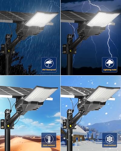 Gefolly SL-18000W Solar Street Lights Outdoor, Commercial Parking Lot Light - size: XXXL