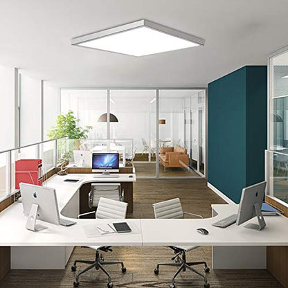 2Pcs 2x2FT Aluminum Surface Mount Kit for LED Flat Panel Light - color: White-2 Set, size: 2FT × 2FT